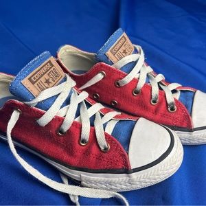 Red white blue patriotic Converse Chuck Taylor’s
